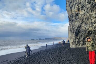 black sand beach in iceland