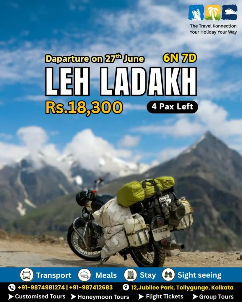 leh ladakh tour package from kolkata